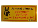 TABLICZKA OSTRZEGAWCZA 21 X 10 CM