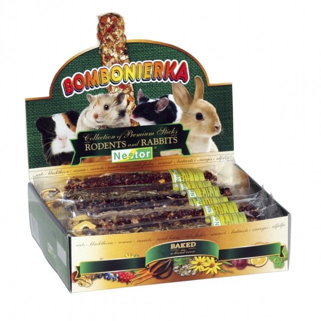 NESTOR Bombonierka PREMIUM - zestaw 12 kolb dla gryzoni i królików 690g