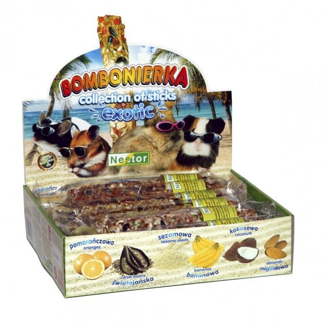 NESTOR Bombonierka Exotic - zestaw 12 kolb dla gryzoni i królików 690g
