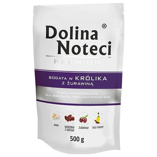 DOLINA NOTECI Premium bogata w królika z żurawiną - doypack 500g