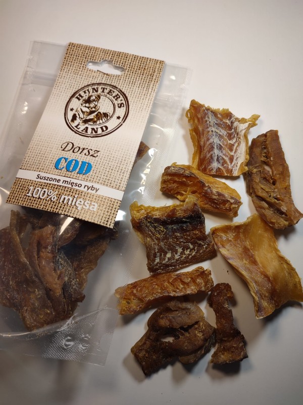 HUNTER'S LAND Suszone mięso 100% DORSZ polędwica 80g