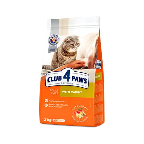 CLUB 4 PAWS PREMIUM ADULT CAT karma sucha z królikiem 2kg