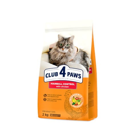 CLUB 4 PAWS PREMIUM ADULT CAT Hairball Control odkłaczająca 2kg