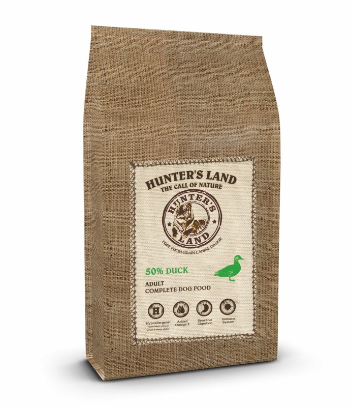 HUNTER'S LAND Grain Free 50% Duck 12kg - NOWA RECEPTURA !