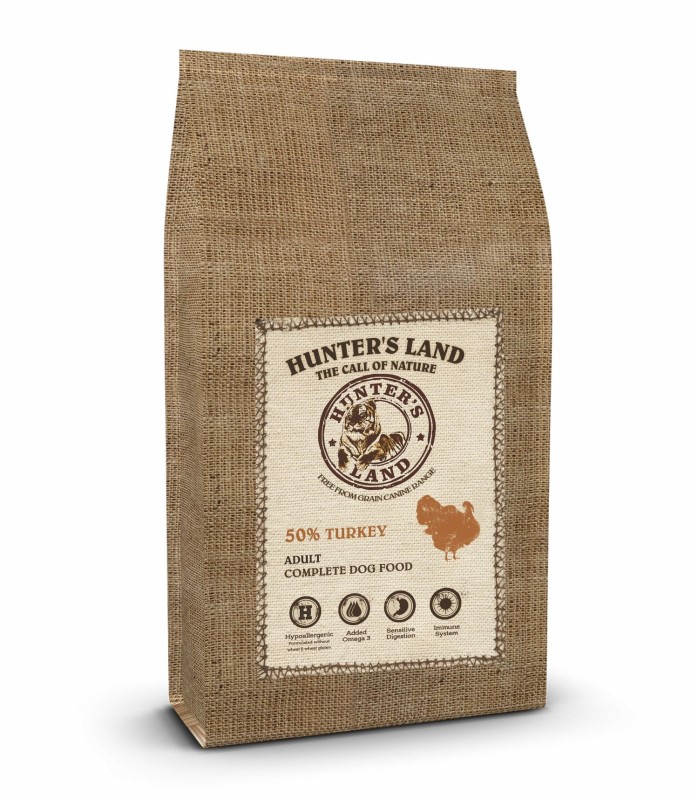 HUNTER'S LAND Grain Free 50% Turkey 12kg - NOWOŚĆ !