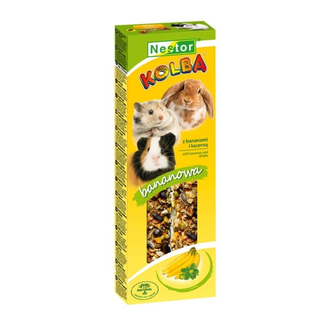 NESTOR Kolba BANANOWA dla królików i gryzoni 2szt./115g