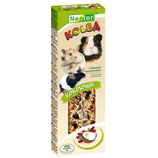 NESTOR Kolba KOKOSOWA dla królików i gryzoni 2szt./115g