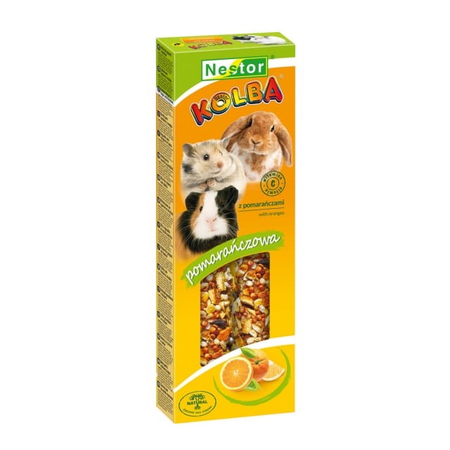 NESTOR Kolba POMARAŃCZOWA dla królików i gryzoni 2szt./115g