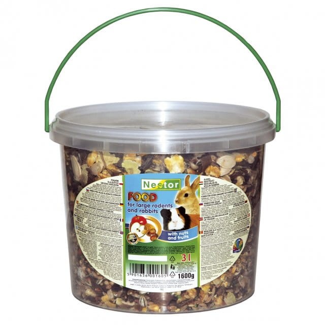 NESTOR Pokarm dla DUŻYCH gryzoni i królików wiaderko 3000ml/1600g