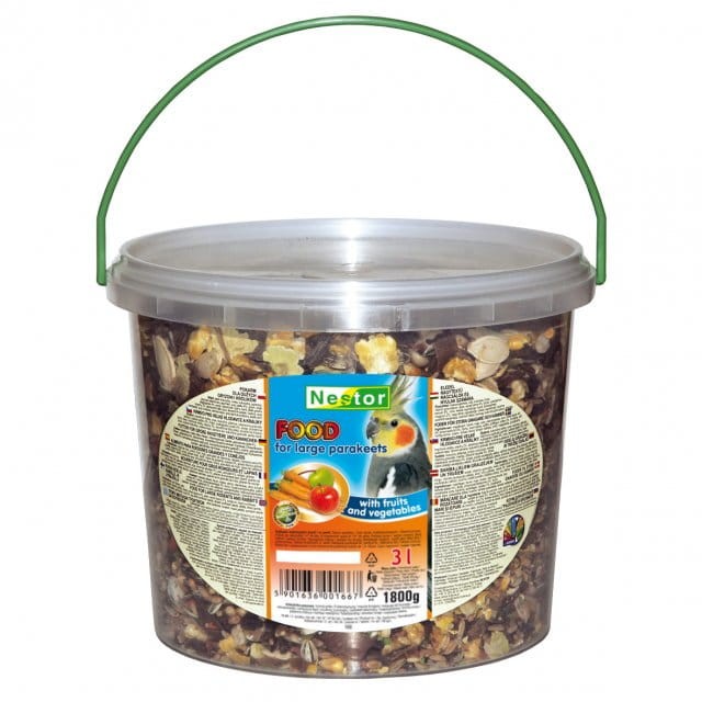 NESTOR Pokarm dla ŚREDNICH PAPUG wiaderko 3L / 1800g