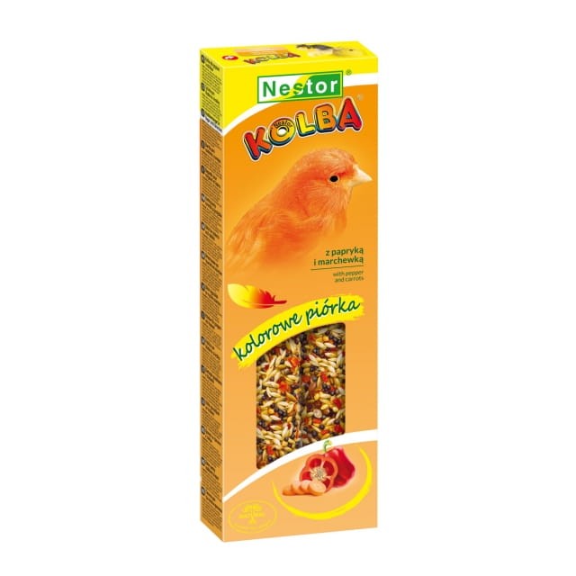 NESTOR Kolba KOLOROWE PIÓRKA dla kanarków 2szt./85g
