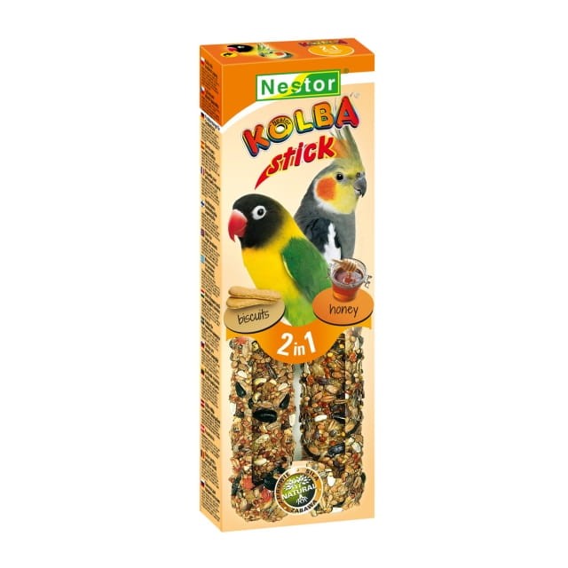 NESTOR Kolba 2w1 dla ŚREDNICH PAPUG biszkopt i miód 2szt./115g