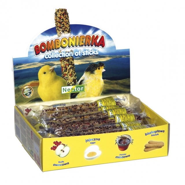 NESTOR Bombonierka - zestaw 12 kolb dla kanarków 510g