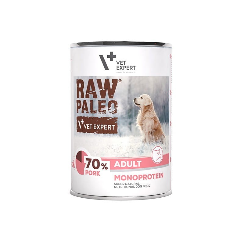 RAW PALEO Adult Monoprotein WIEPRZOWINA dla psów dorosłych 400g
