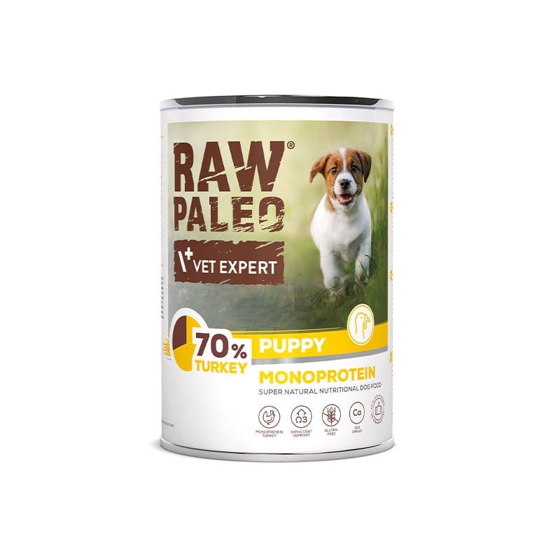 RAW PALEO Puppy Monoprotein INDYK dla szczeniąt 400g