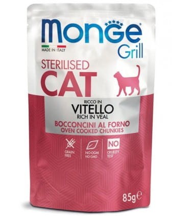 Monge Cat Grill Sterilised Cielęcina 85g