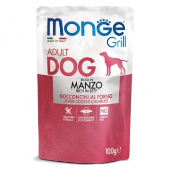 Monge Dog Grill Adult kawałki z wołowiną 100g