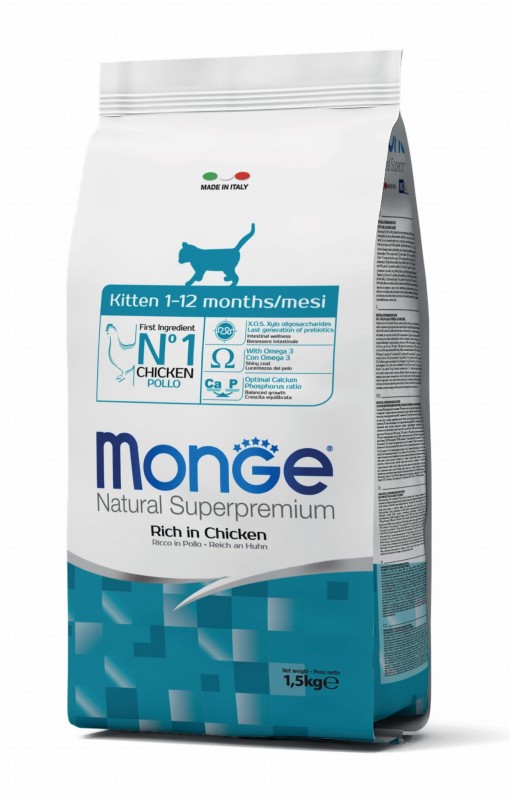 Monge Cat Kitten karma sucha z kurczakiem 1,5kg