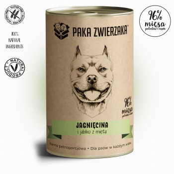 Paka Zwierzaka Jagnięcina i jabłko z miętą 400g