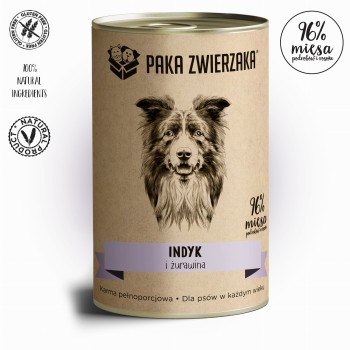 Paka Zwierzaka Indyk i żurawina 400g 