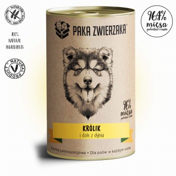 Paka Zwierzaka Królik i dzik z dynią 400g 