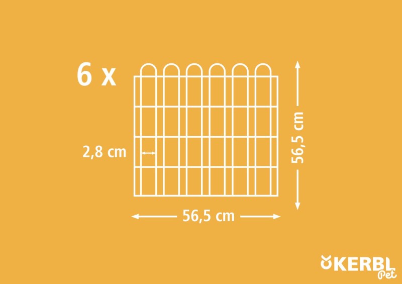 KERBL Kojec 6-kątny z drzwiczkami dla królików 56,5 x 56,5cm