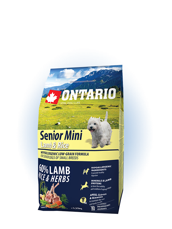 Ontario Mini Senior Lamb & Rice 2,25kg