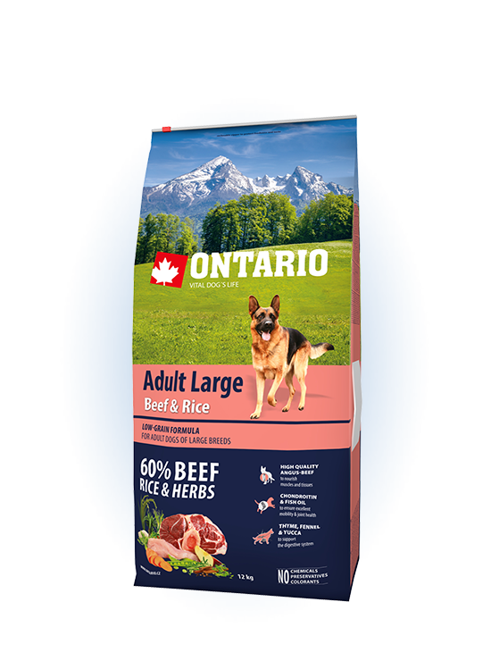 Ontario Large Adult Beef & Rice 12kg