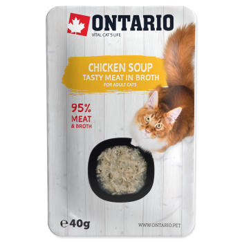 Ontario CAT Adult Zupa z kurczakiem i warzywami 40g