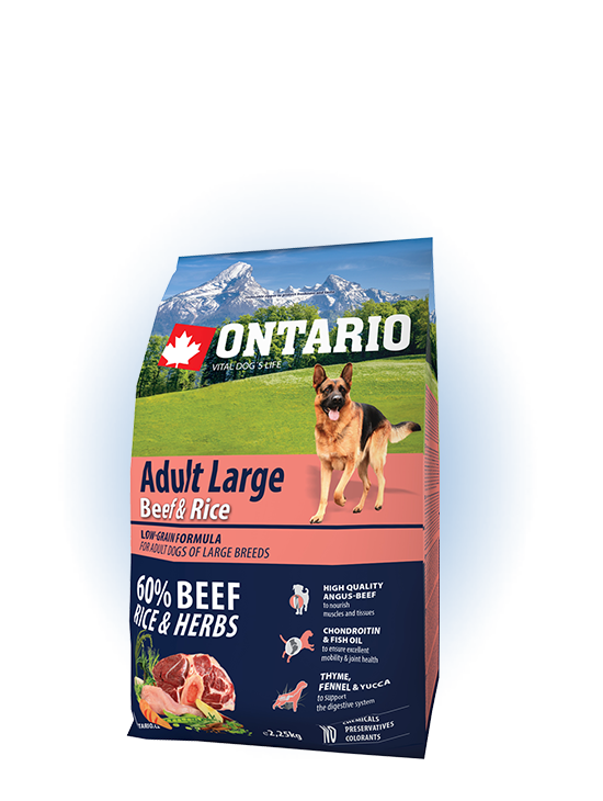 Ontario Large Adult Beef & Rice 2,25kg