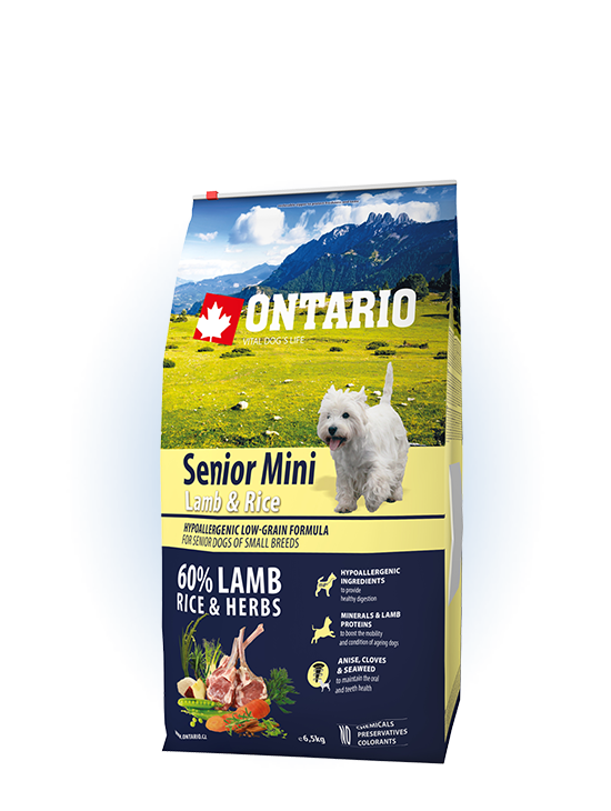 Ontario Mini Senior Lamb & Rice 6,5kg