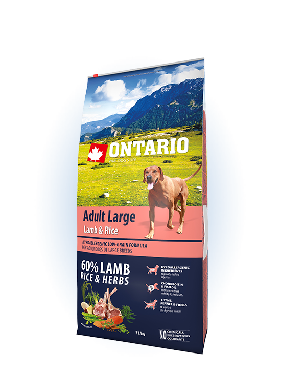 Ontario Large Adult Lamb & Rice 12kg