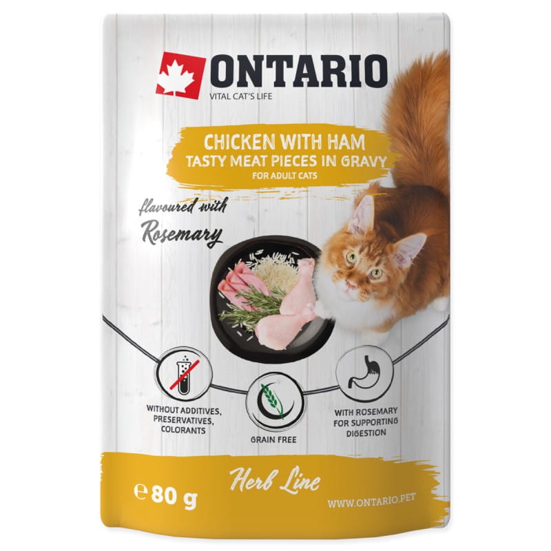 Ontario CAT Herb Kurczak, szynka, ryż, rozmaryn w sosie 80g