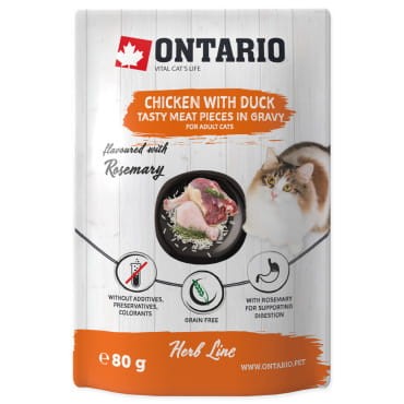 Ontario CAT Herb Kurczak, kaczka, ryż, rozmaryn w sosie 80g