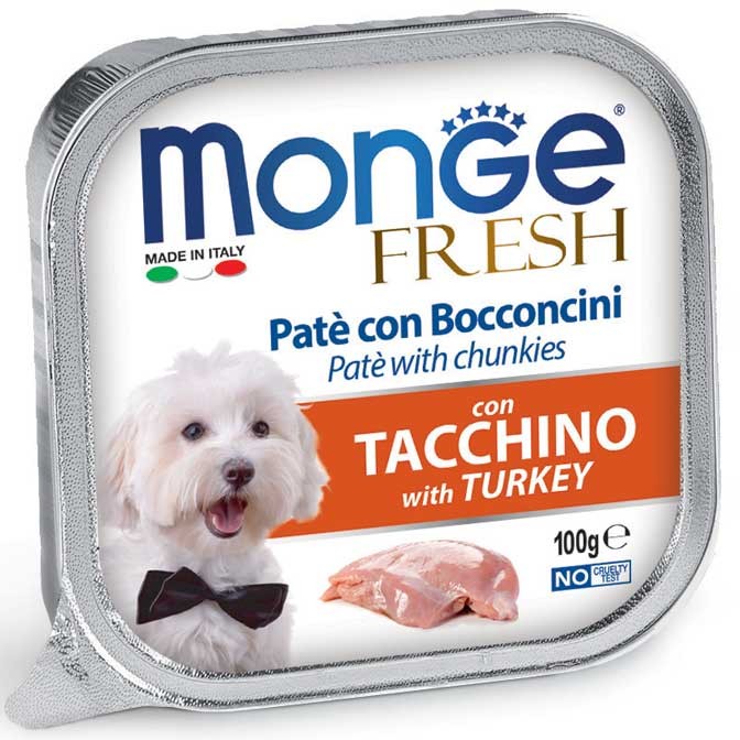 Monge Dog Fresh pasztet i kawałki z indyka