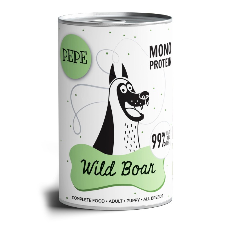 Paka Zwierzaka PEPE Monoprotein Wild Boar (dzik) 400g