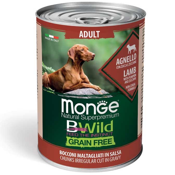Monge BWild Adult Dog Jagnięcina z dynią i cukinią 400g