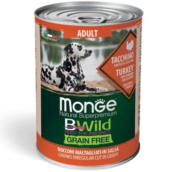 Monge BWild Adult Dog Indyk z dynią i cukinią 400g  
