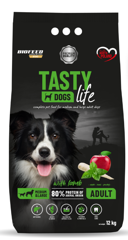 Biofeed Tasty Dogs Life Adult z jagnięciną 12kg