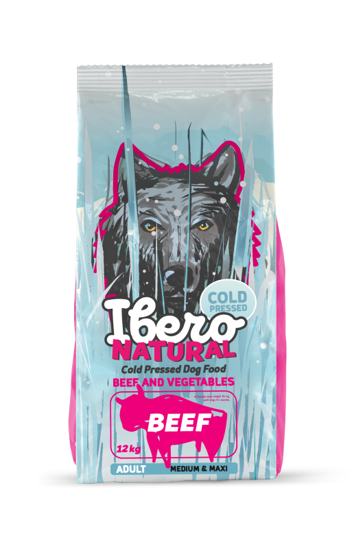 IBERO Cold Pressed Medium/Large Beef 12kg