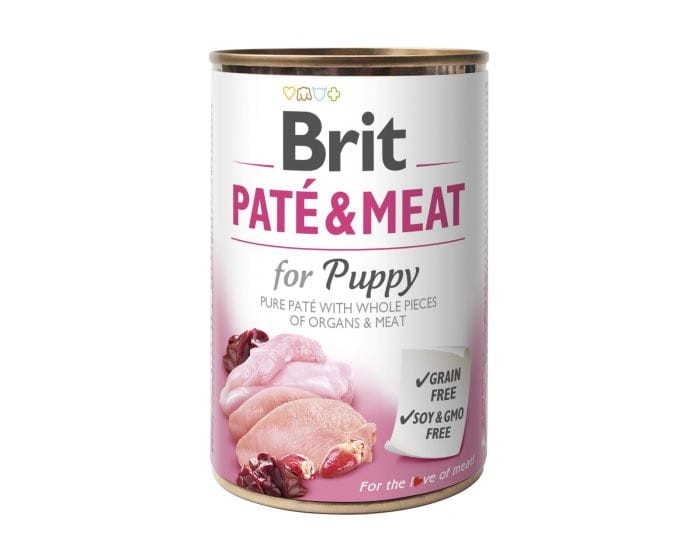 BRIT Pate & Meat Puppy - pasztet z kurczakiem i indykiem 400g