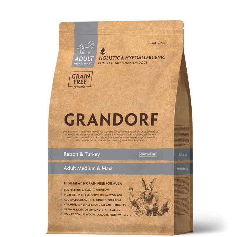 GRANDORF Rabbit Turkey Adult Medium/Maxi 10kg