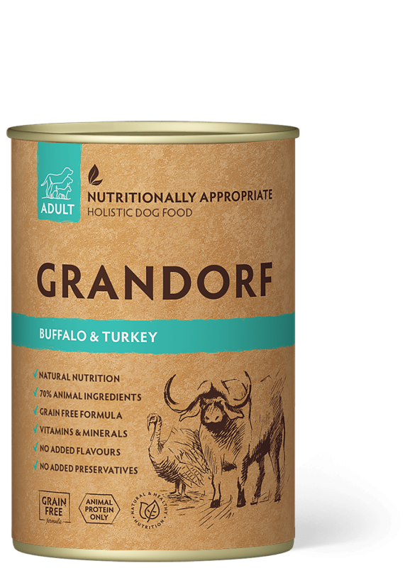 GRANDORF Dog Buffalo Turkey 400g