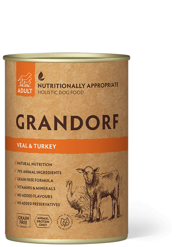 GRANDORF Dog Veal Turkey 400g