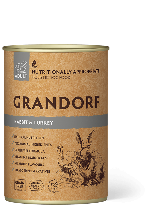 GRANDORF Dog Rabbit Turkey 400g