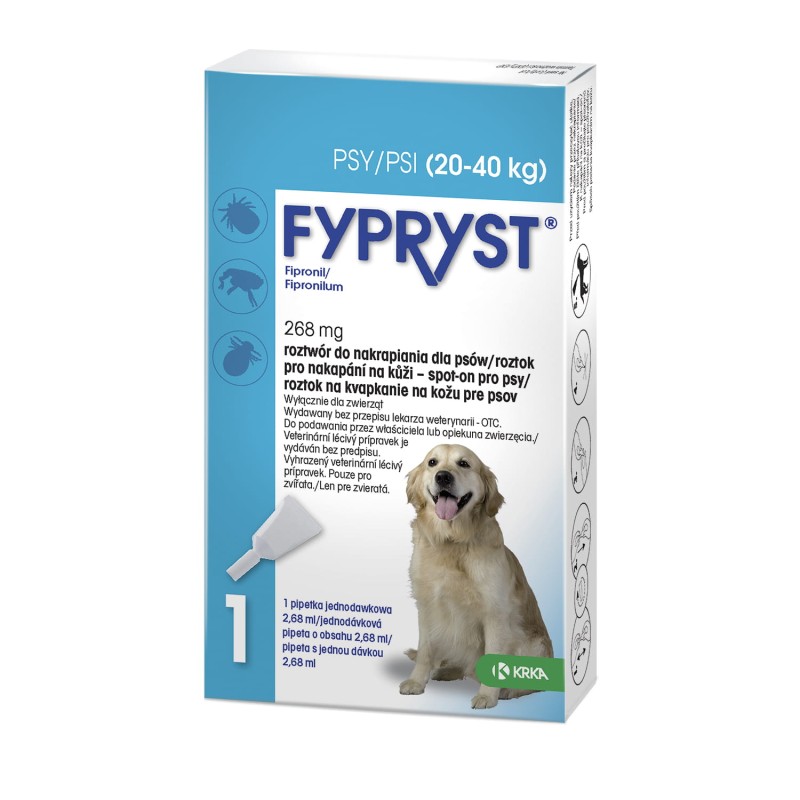 FYPRYST 268mg - pipeta do nakrapiania dla psów (20-40kg)