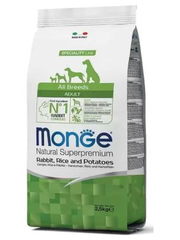 Monge Specjality Line Królik z ryżem i ziemniakami 2,5kg