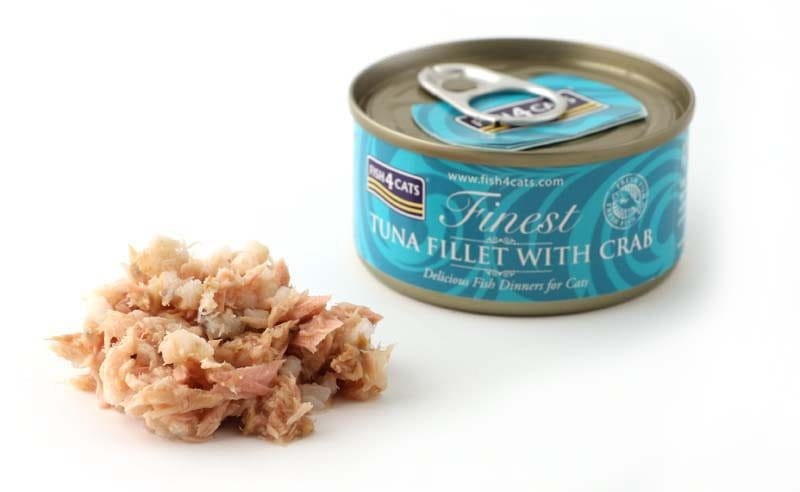 Fish4Cats - Filety tuńczyka z Krabami - Karma mokra dla kota 70g