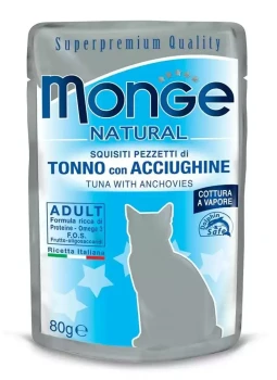 Monge Cat Tuńczyk z anchois w galarecie 80g