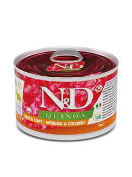 Farmina N&D DOG Quinoa Skin&Coat Herring Adult Mini (puszka) 140g